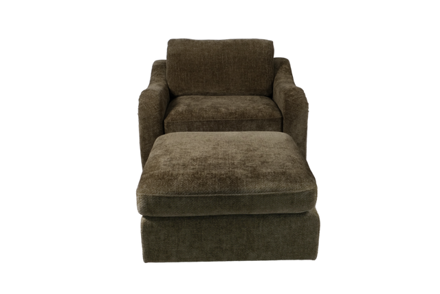 Slouch Lounge Armchair & Footstool