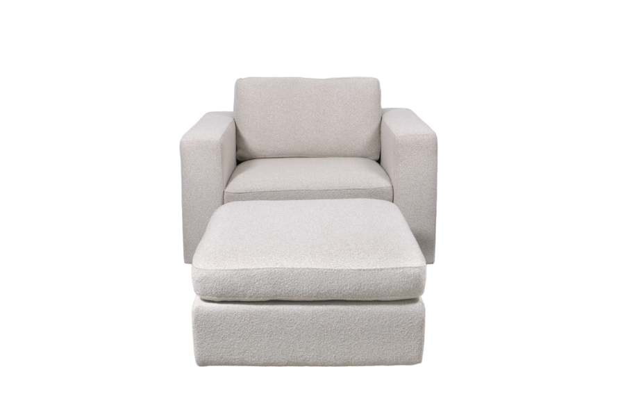 Aurelo Quiet Lounge Chair with Footrest Set XII