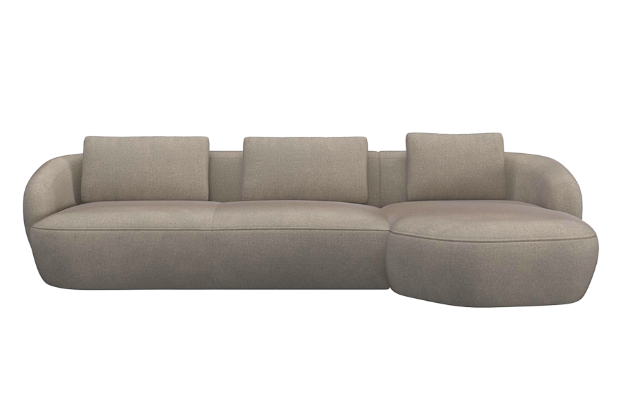 Aurelo Curve Large Left Hand Chaise Sofa