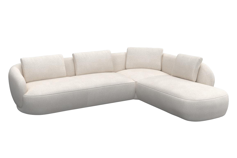 Aurelo Curve Large Left Hand Open Ended Corner Sofa