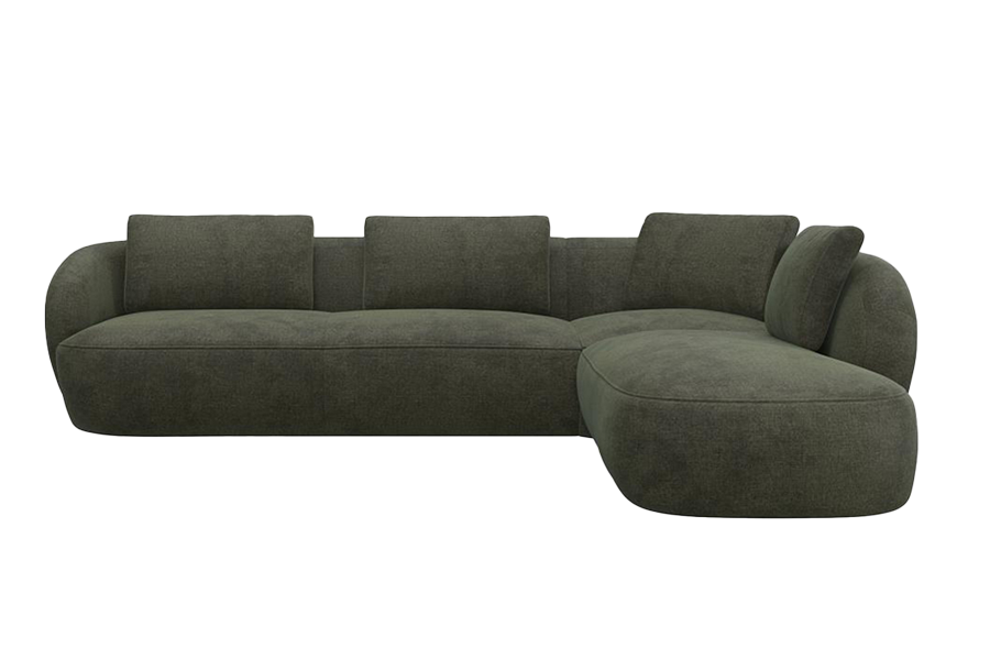 Aurelo Curve Large Left Hand Open Ended Corner Sofa