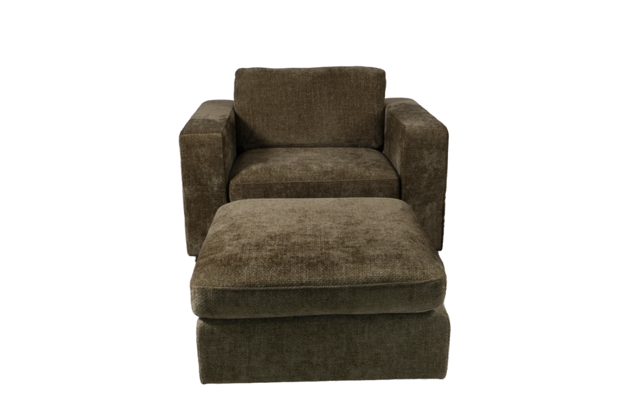 Knockout Lounge Armchair & Footstool