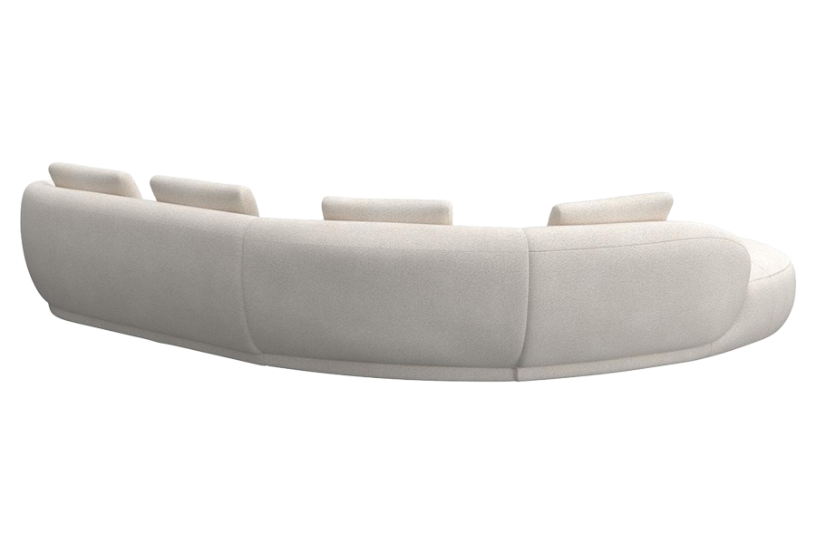 Aurelo Curve Medium Right Hand Corner Sofa with Round Chaise