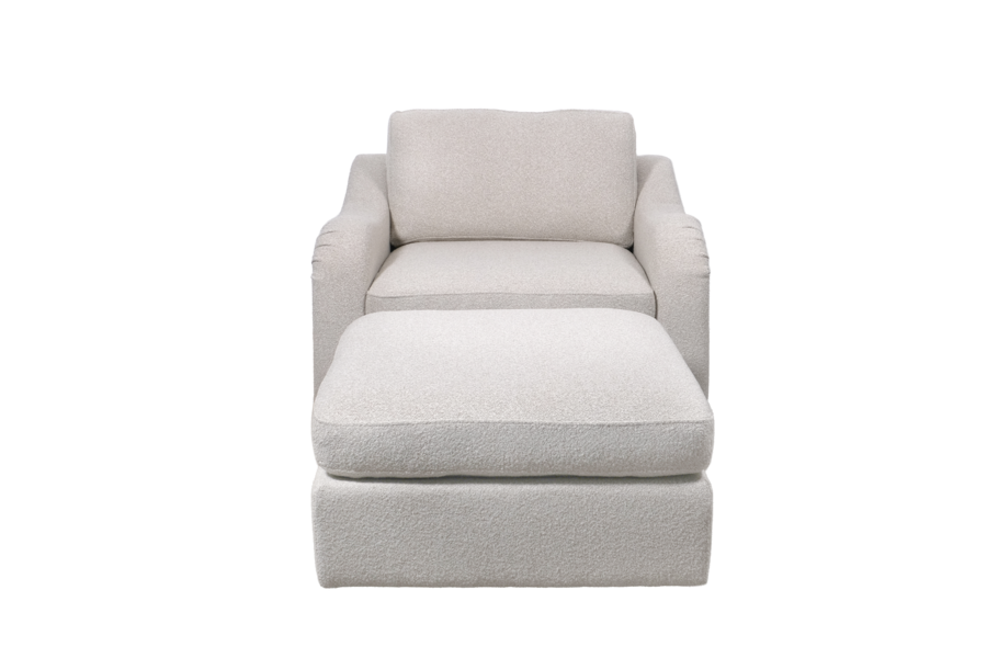 Slouch Lounge Armchair & Footstool
