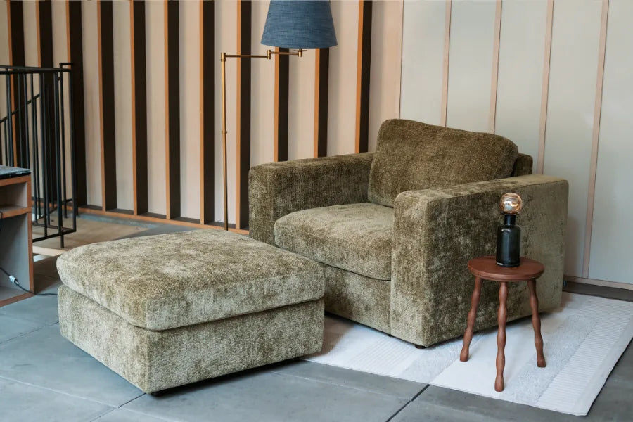 Knockout Lounge Armchair & Footstool