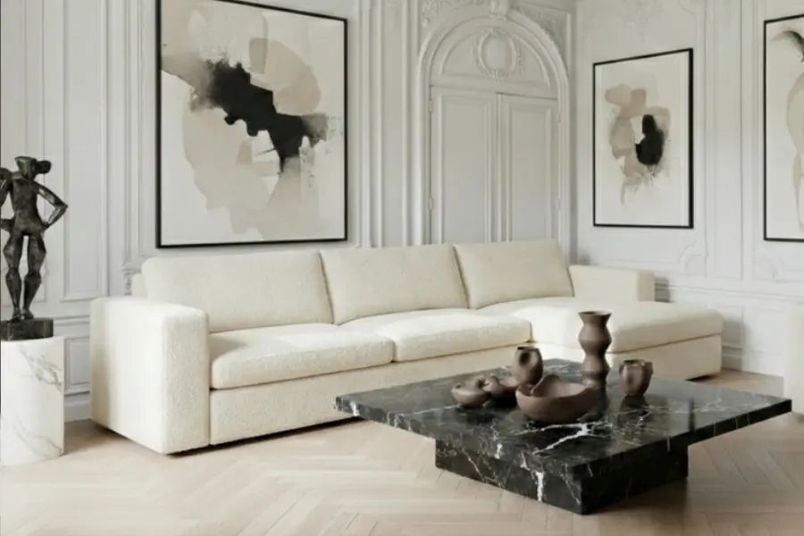 Aurelo Quiet Two-Seat Sofa with Chaise Set VIII