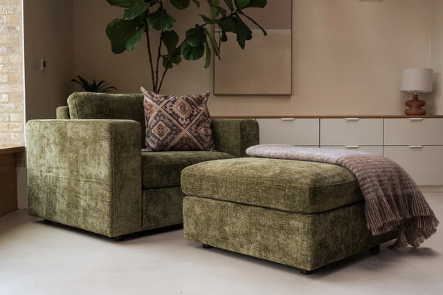 Knockout Lounge Armchair & Footstool